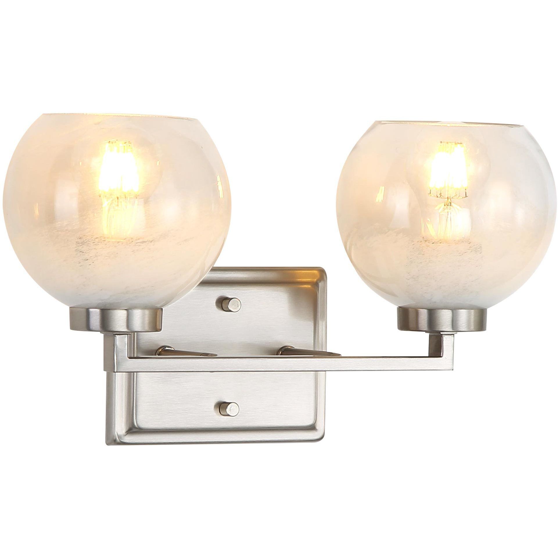 Yep Elliott Vanity Wall Light in Pewter, Clear Glass