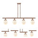 Ballston Beacon LED 48 inch Antique Copper Island Light Ceiling Light in Matte White Glass