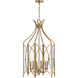 Enclave 6 Light 21 inch Noble Brass Pendant Ceiling Light