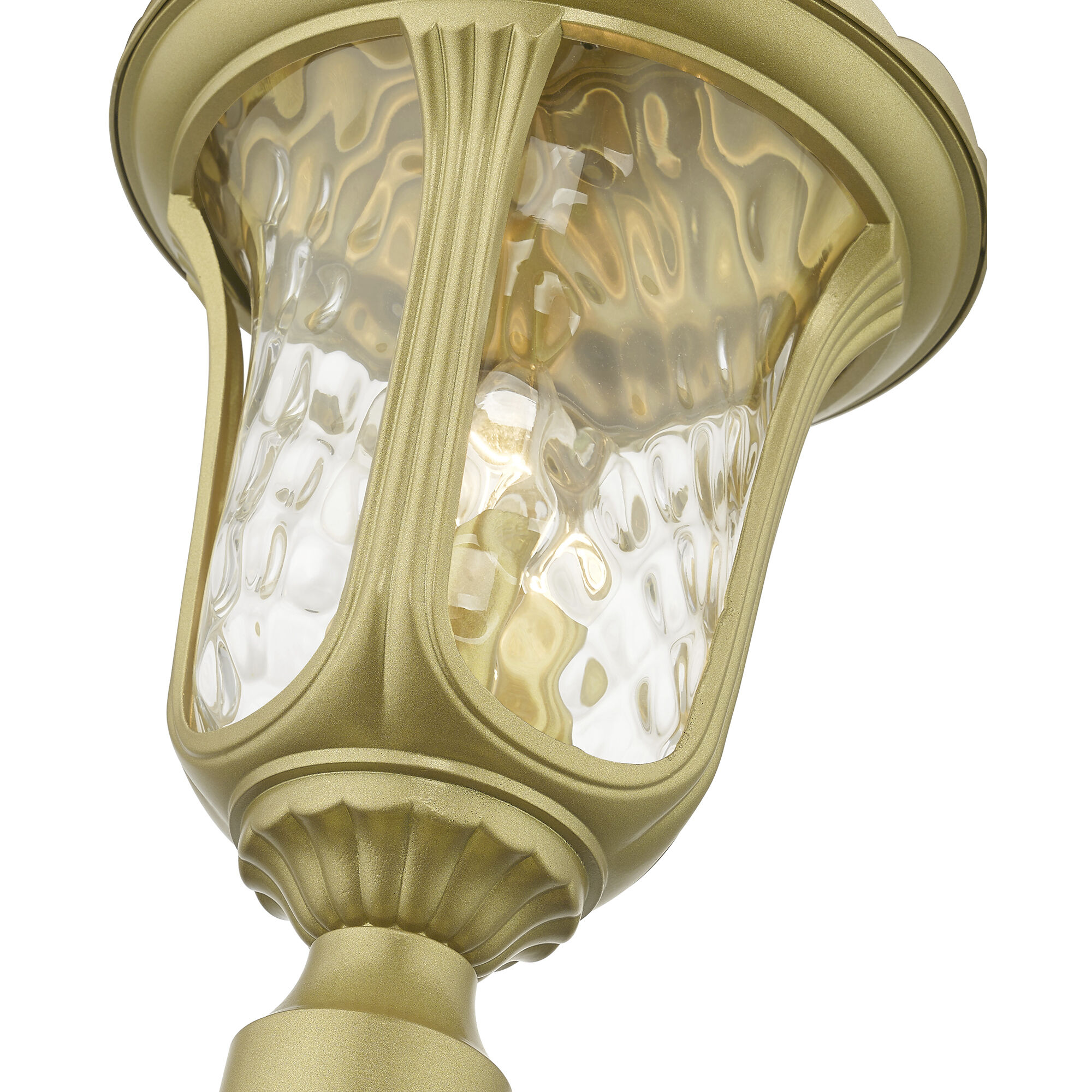 Oxford 3 Light 21.5 inch Soft Gold Outdoor Post Top Lantern, Large