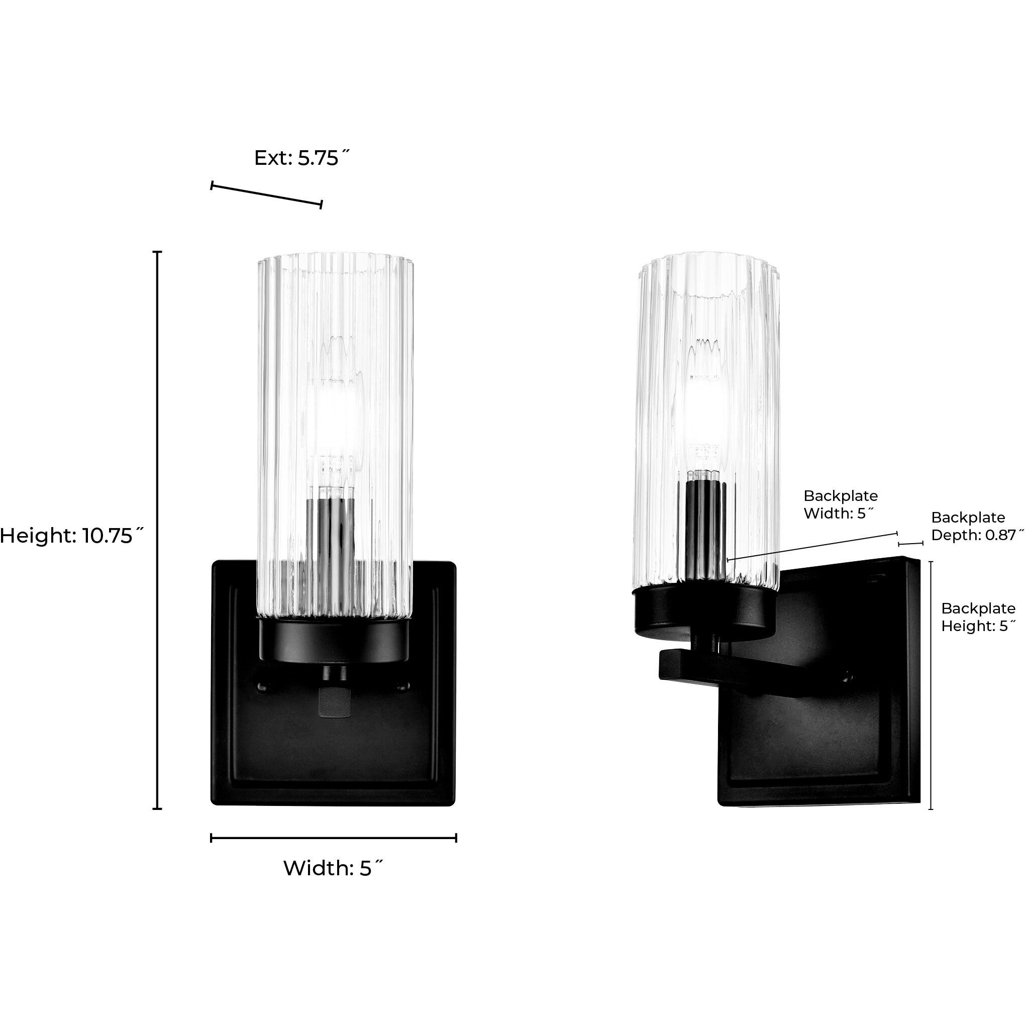 Iversen Wall Sconce Wall Light in Polished Chrome