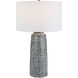 Static 27 inch 150.00 watt Black and White Glaze Table Lamp Portable Light