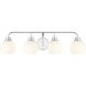 Contemporary 4 Light 32 inch Chrome Bathroom Vanity Light Wall Light