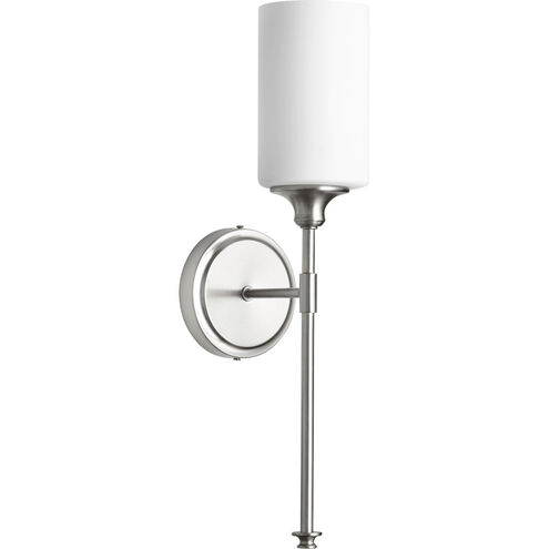 Celeste Wall Mount Wall Light in Satin Nickel, Satin Opal