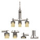 Mission Ridge 3 Light 23 inch Warm Mahogany Chandelier Ceiling Light