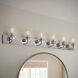 Merry 6 Light 48 inch Polished Chrome Bath Vanity Wall Light