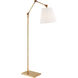 Suzanne Kasler Graves 50 inch 100.00 watt Hand-Rubbed Antique Brass Articulating Floor Lamp Portable Light
