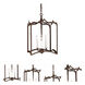 Gothic 3 Light 12 inch Rust Foyer Lantern Ceiling Light