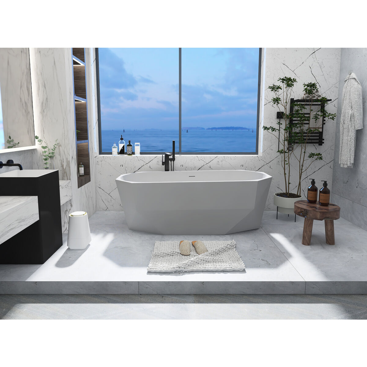 Ethen Glossy White Bathtub