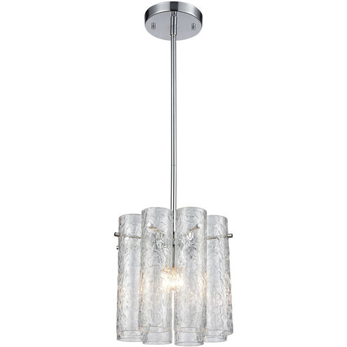 Glass Symphony 1 Light 10 inch Polished Chrome with Clear Mini Pendant Ceiling Light