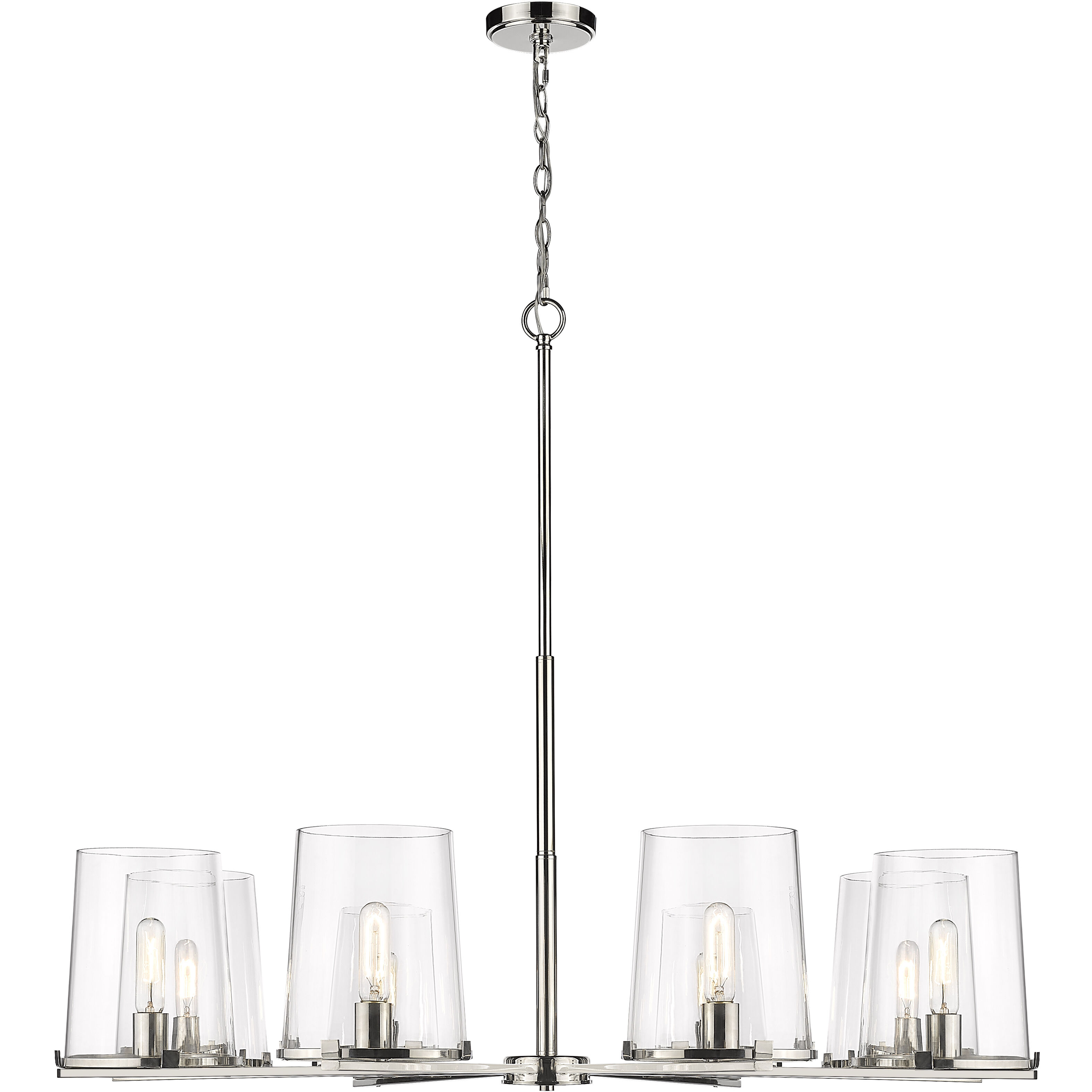 Callista 8 Light 44 inch Polished Nickel Chandelier Ceiling Light