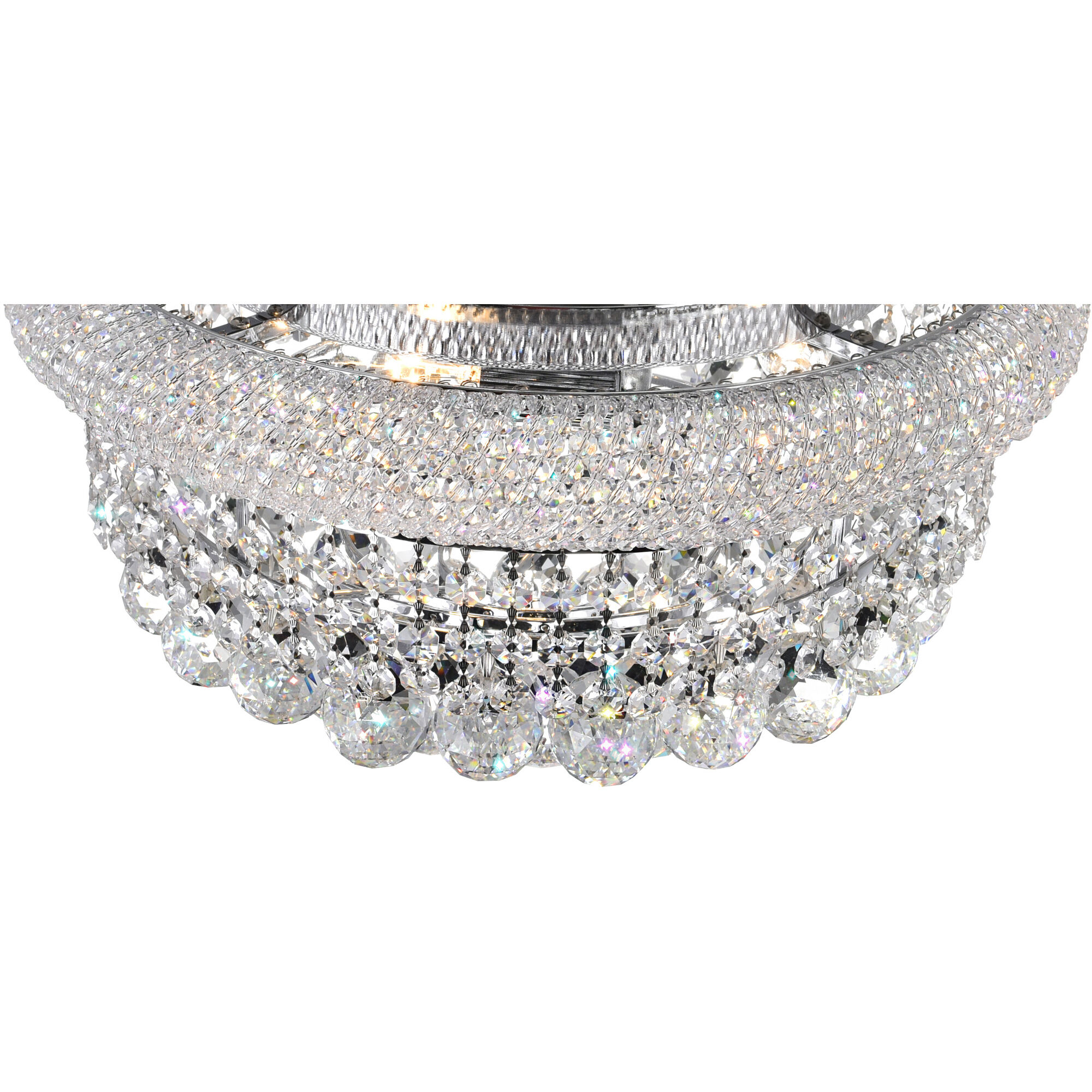 Empire 8 Light 20 inch Chrome Flush Mount Ceiling Light