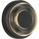 Stephord Wall Sconce Wall Light in Black, Clear Glass Shade