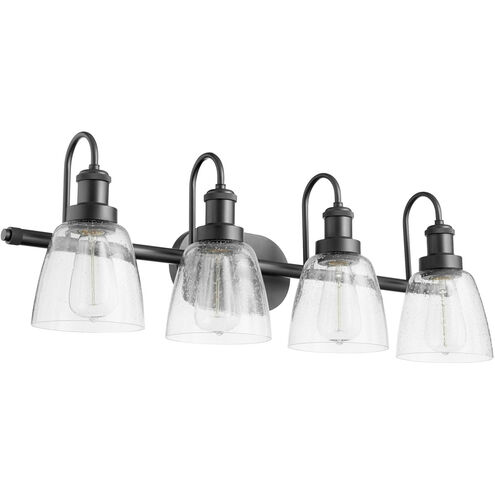 Fort Worth 4 Light 30 inch Matte Black Vanity Light Wall Light