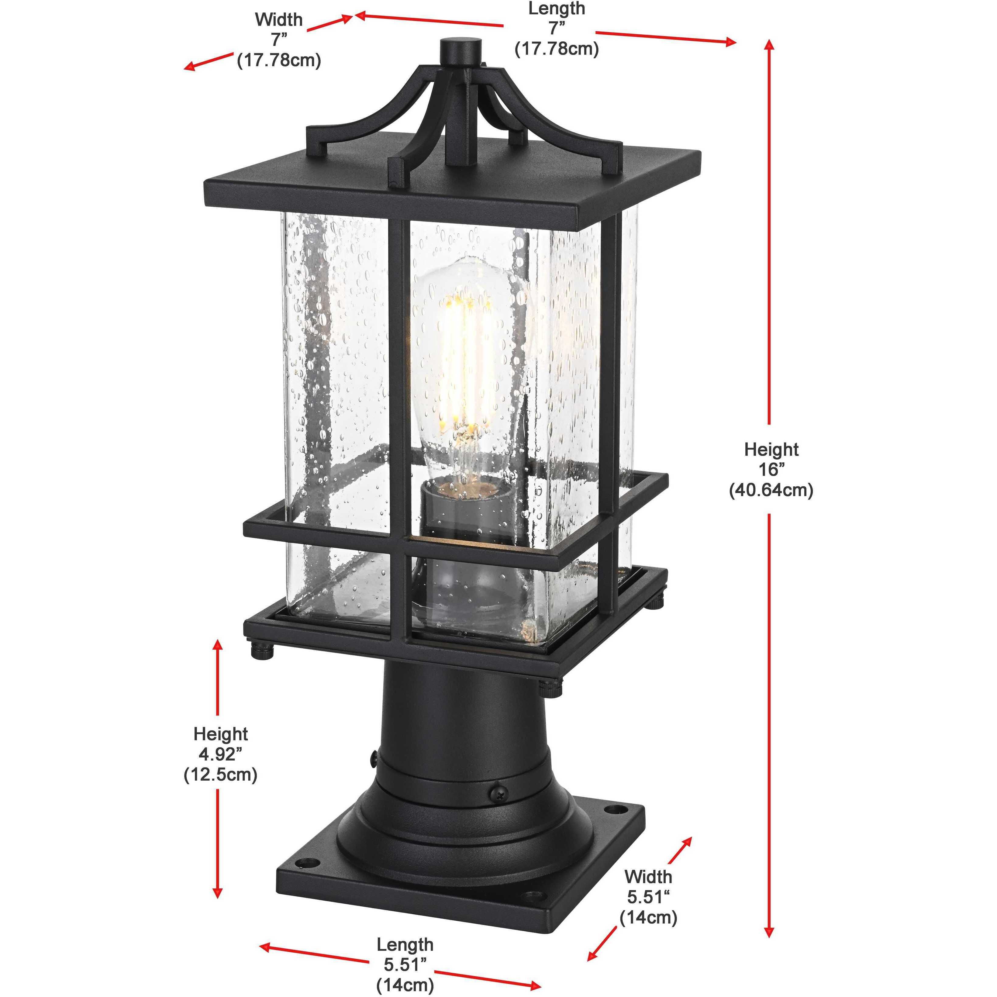 Miller 1 Light 16 inch Black Outdoor Post Light
