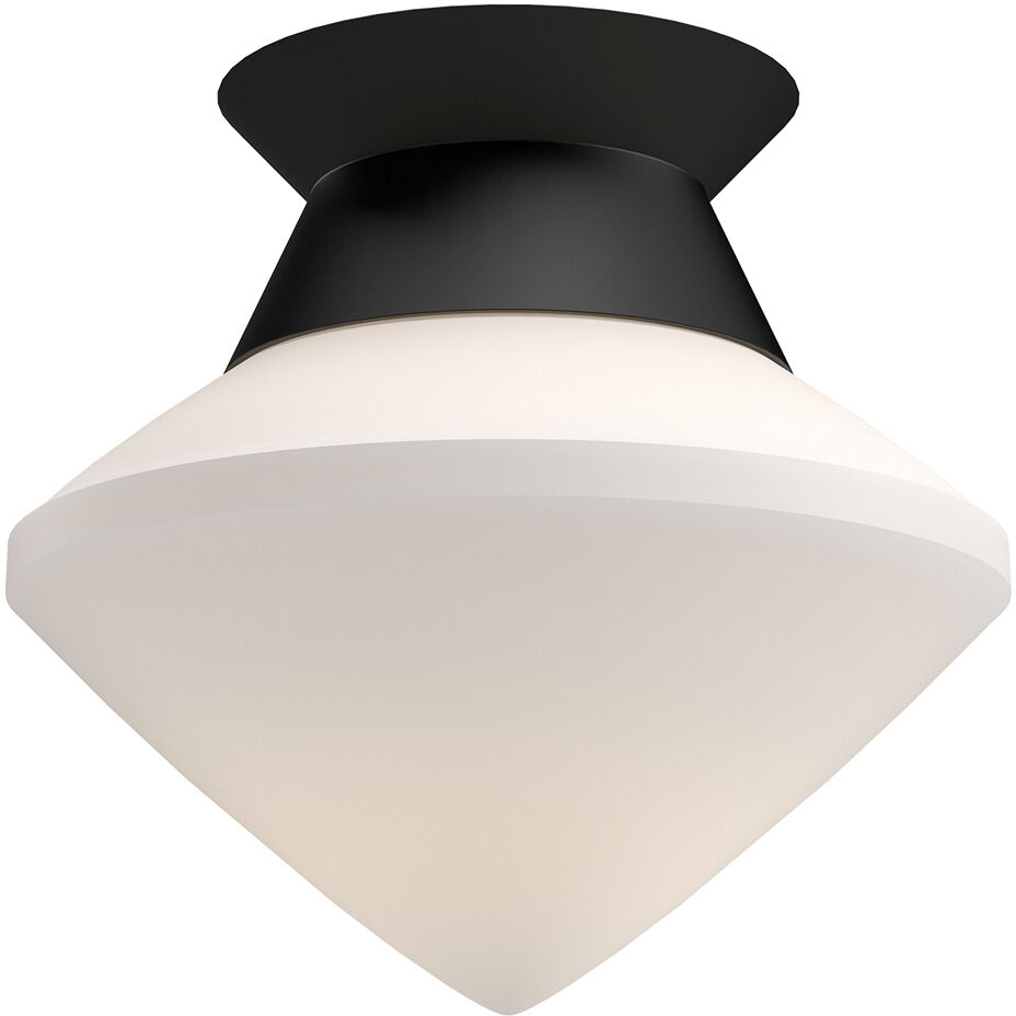 Alora Mood Nora 1 Light 8 inch Matte Black/Opal Matte Glass Flush Mount Ceiling Light
