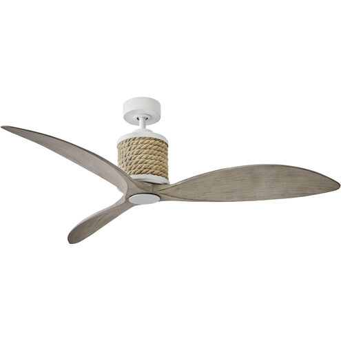 Marin 60 inch Matte White with Weathered Wood Blades Fan