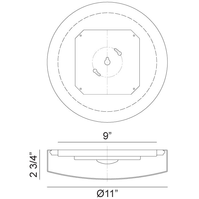 Zelle LED 11 inch White Flush Mount Ceiling Light