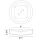 Zelle LED 11 inch White Flush Mount Ceiling Light