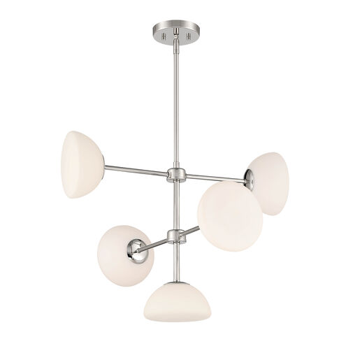 Zio 5 Light 24 inch Polished Nickel Chandelier Ceiling Light