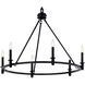 Carrick 6 Light Black Chandelier Ceiling Light, 1 Tier Small