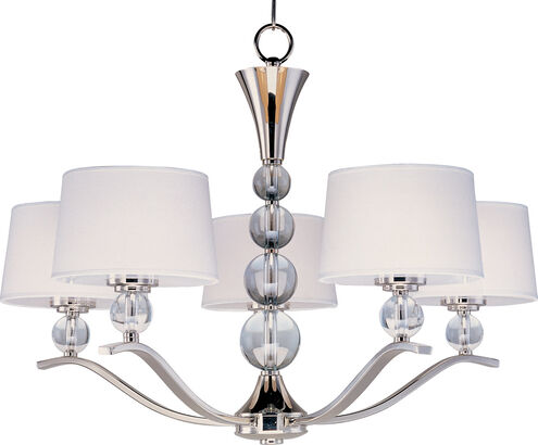 Rondo 5 Light 31 inch Polished Nickel Multi-Tier Chandelier Ceiling Light