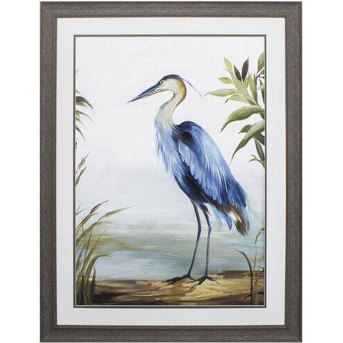 Blue Heron / Gray Heron Blue Framed Art