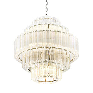 Vittoria 9 Light 25.98 inch Nickel Chandelier Ceiling Light, Small