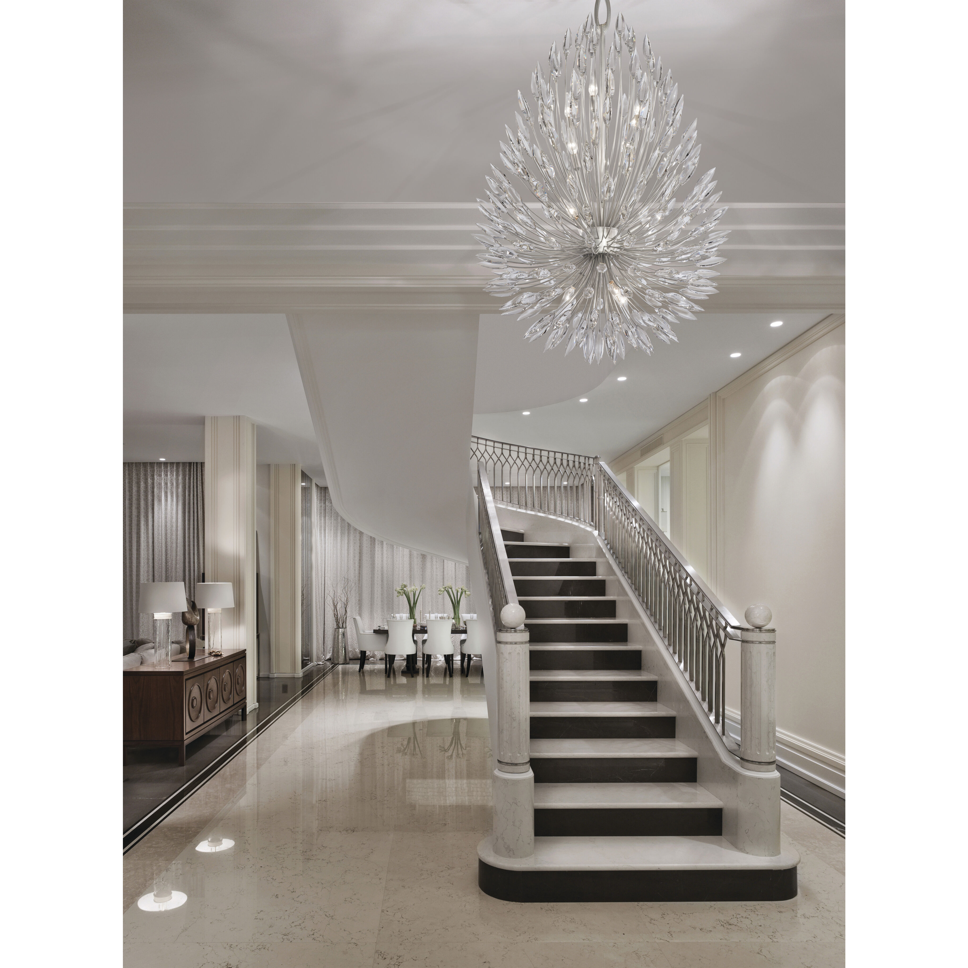 Lily Buds Pendant Ceiling Light in Silver