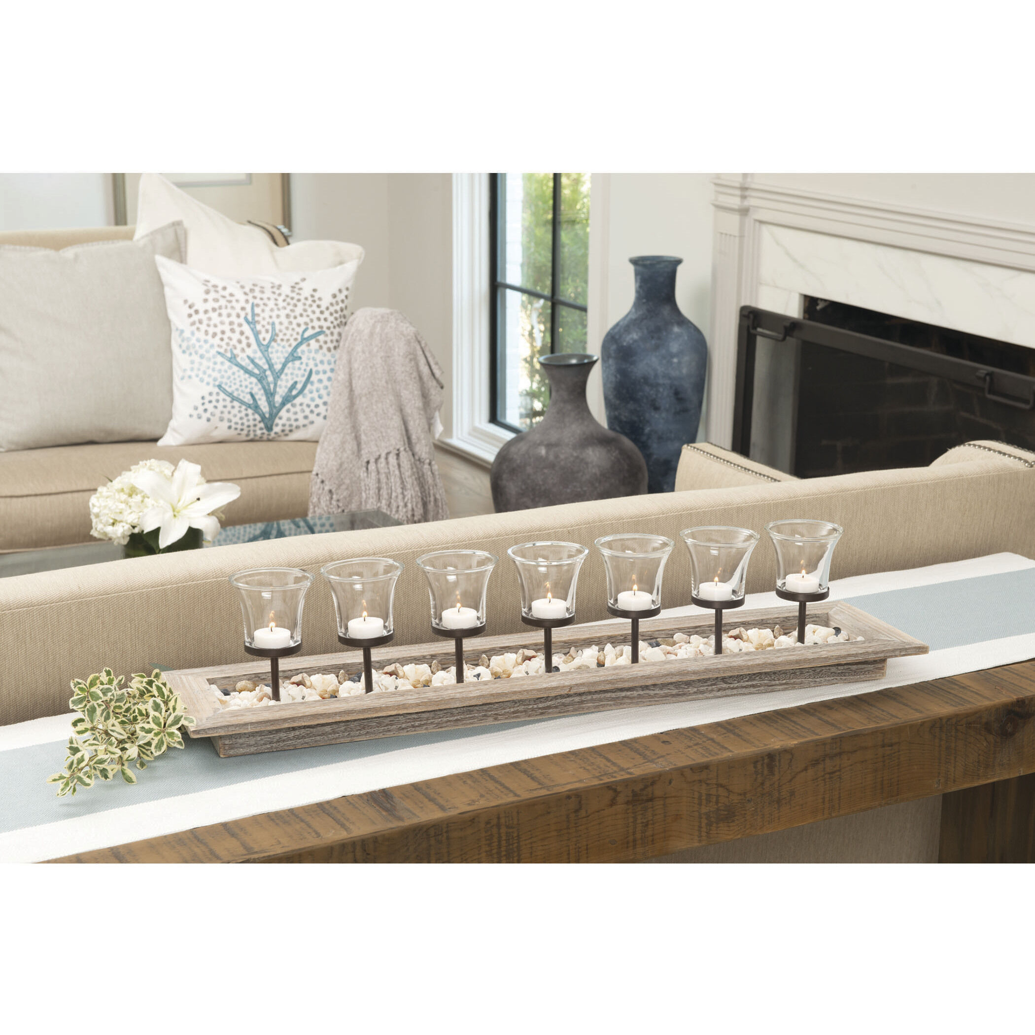 Firenza 32 X 7 inch Candleholder Centerpiece