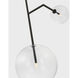 AERIN Linnea LED 26 inch Modern Iron Entry Chandelier Ceiling Light in Clear Glass