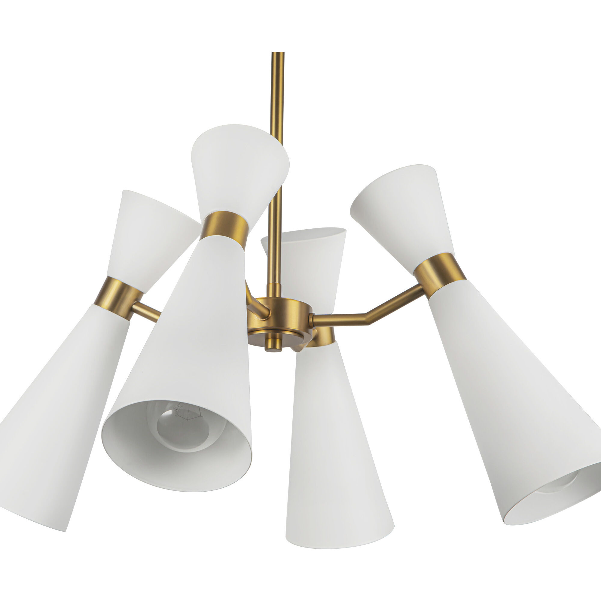 Alora Mood Blake 4 Light 24.13 inch White/Aged Gold Chandelier Ceiling Light in White and Aged Gold