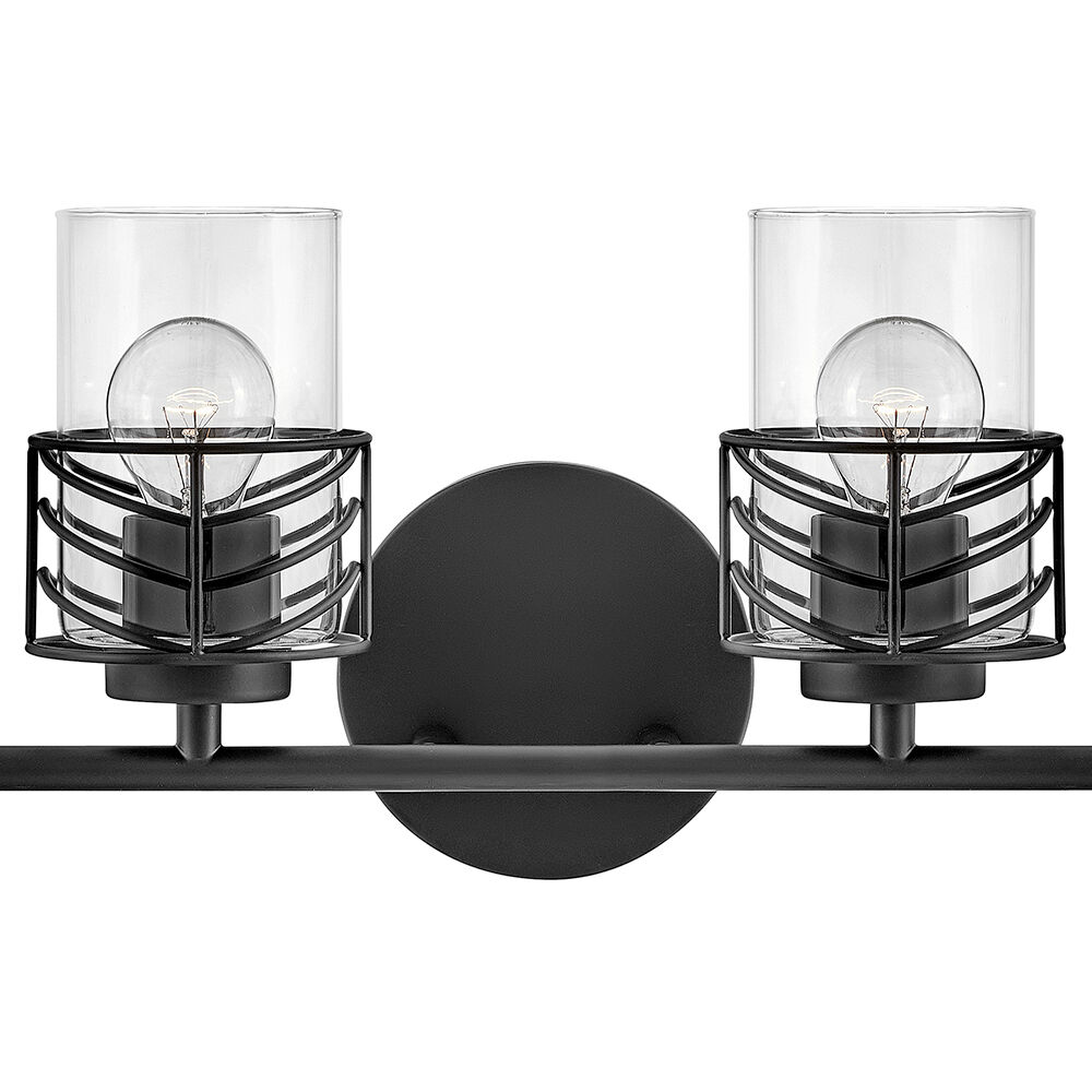 Della 4 Light 33.75 inch Black Vanity Light Wall Light