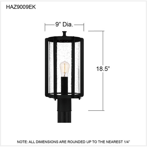 Hazel 1 Light 19 inch Earth Black Outdoor Post Lantern