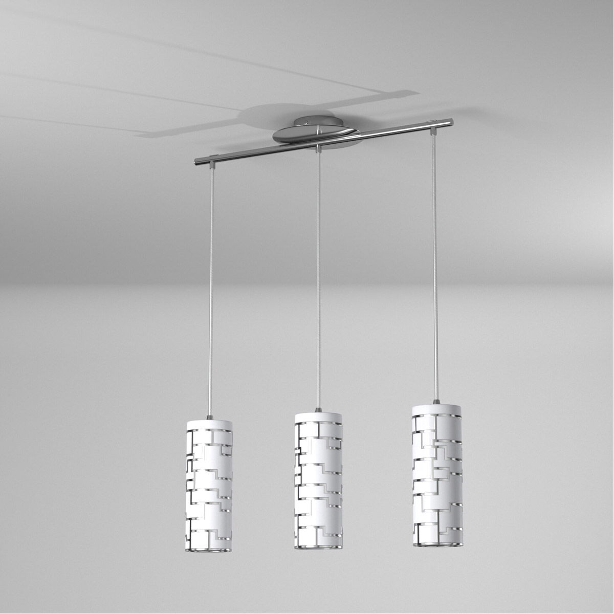 Bayman 3 Light 28.15 inch Chrome Island Trestle Light Ceiling Light