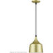 Bolita 8 inch Soft Gold with Black Accents Pendant Ceiling Light