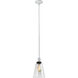 Zigrina 1 Light 7.13 inch Matte White with Satin Brushed Black Pendant Ceiling Light