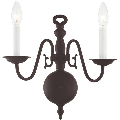 Williamsburgh 2 Light 13 inch Bronze Wall Sconce Wall Light