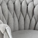 Woven Gray and Silver Chair