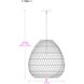 Maya 1 Light 20 inch Bisque White Pendant Ceiling Light