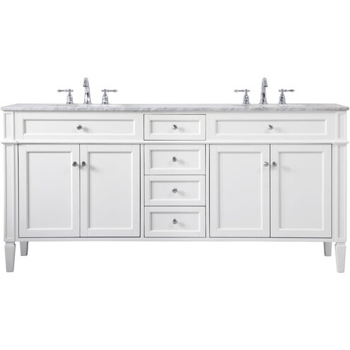 Park Avenue 72 X 22 X 35 inch White Vanity Sink Set