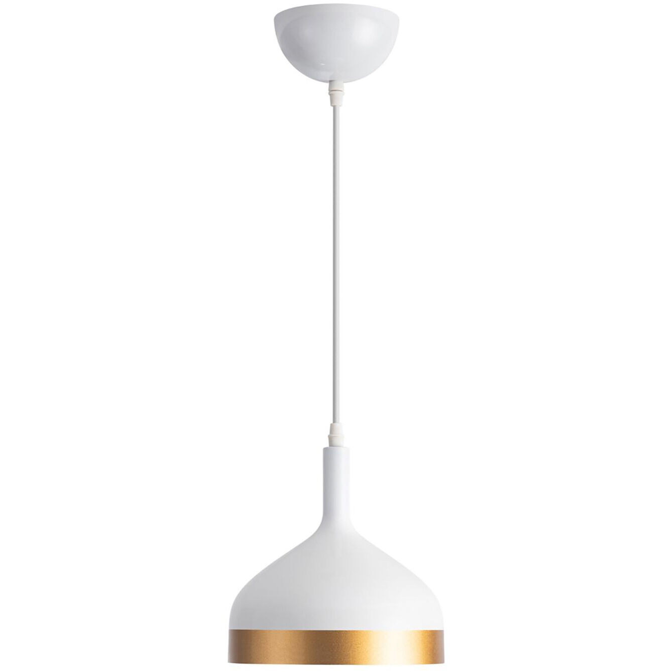 Dash LED 8 inch White and Gold Pendant Ceiling Light