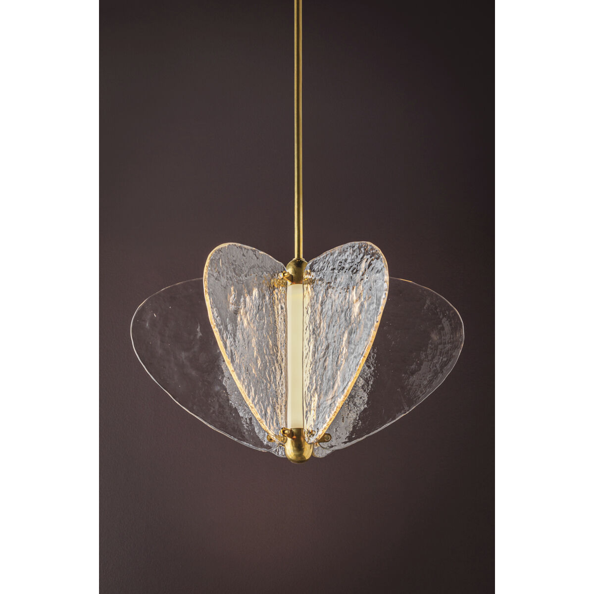 Freya LED 30.5 inch Vintage Brass Pendant Ceiling Light