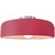 Radiance 1 Light 13 inch Cerise and Brushed Nickel Semi Flush Ceiling Light