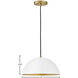 Lou LED 14 inch Matte White Pendant Ceiling Light