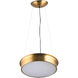 Canada LED 16 inch Gold Pendant Ceiling Light