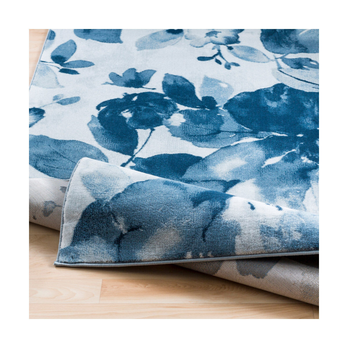 Nova 91 X 63 inch Denim/Light Gray/Navy/Ivory Rugs, Polypropylene