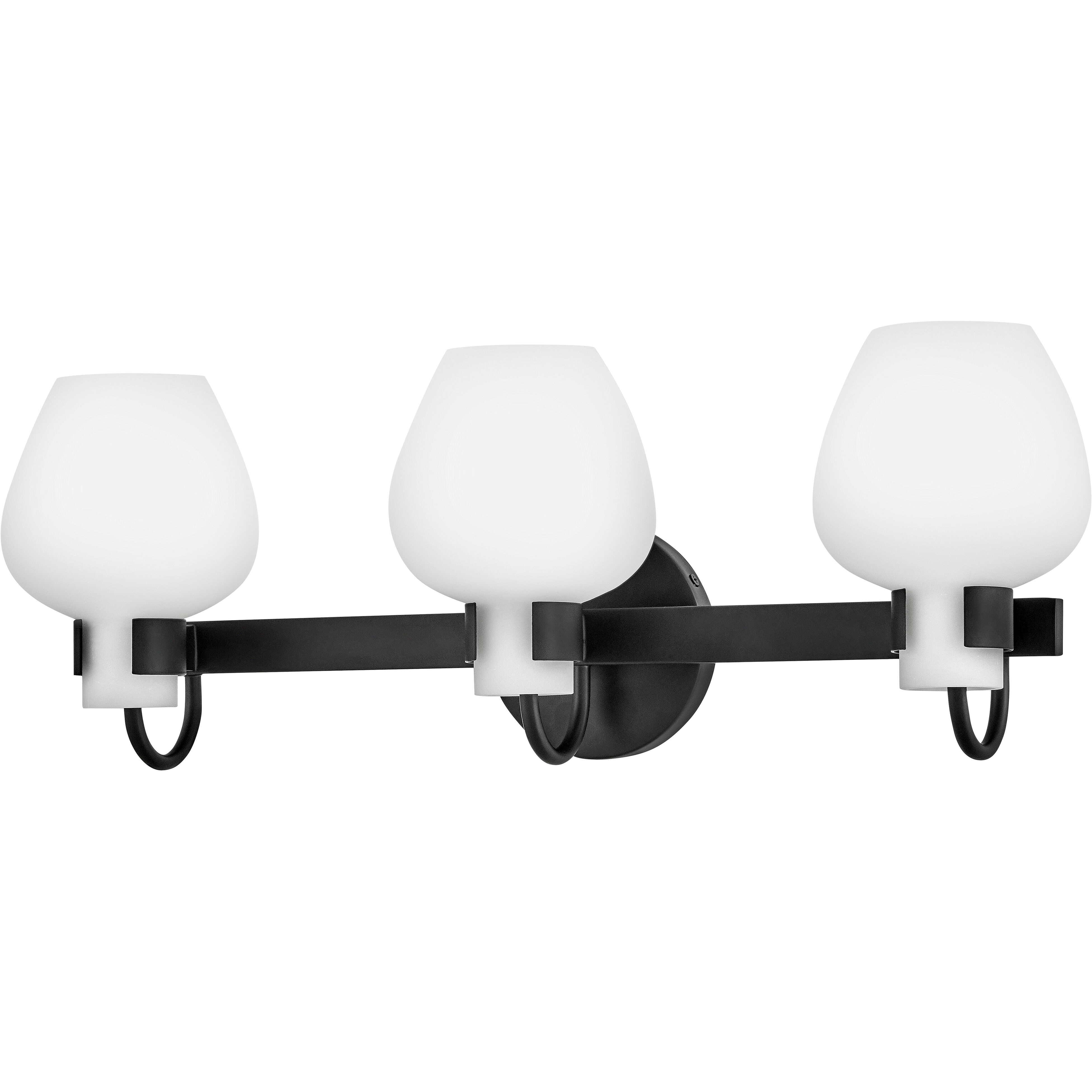 Sylvie 3 Light 24 inch Black Bath Light Wall Light