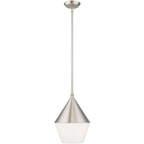 Stockholm 1 Light 10 inch Brushed Nickel Mini Pendant Ceiling Light