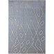 Eclectic Luxe 90 X 63 inch Blue Rug in 5 x 7